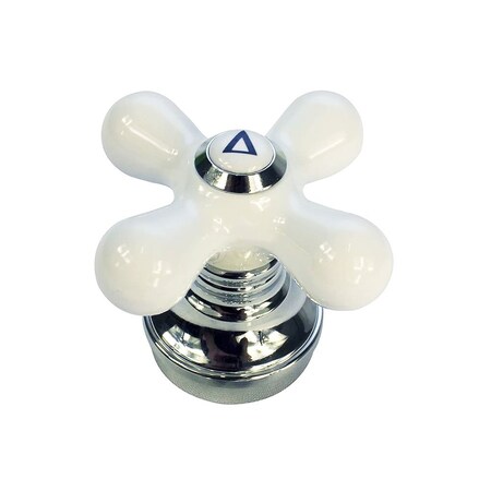 Thrifco Plumbing 9400009 Porcelain Cross-Arm Faucet Handle, Price Pfister, Base and Diverter Button